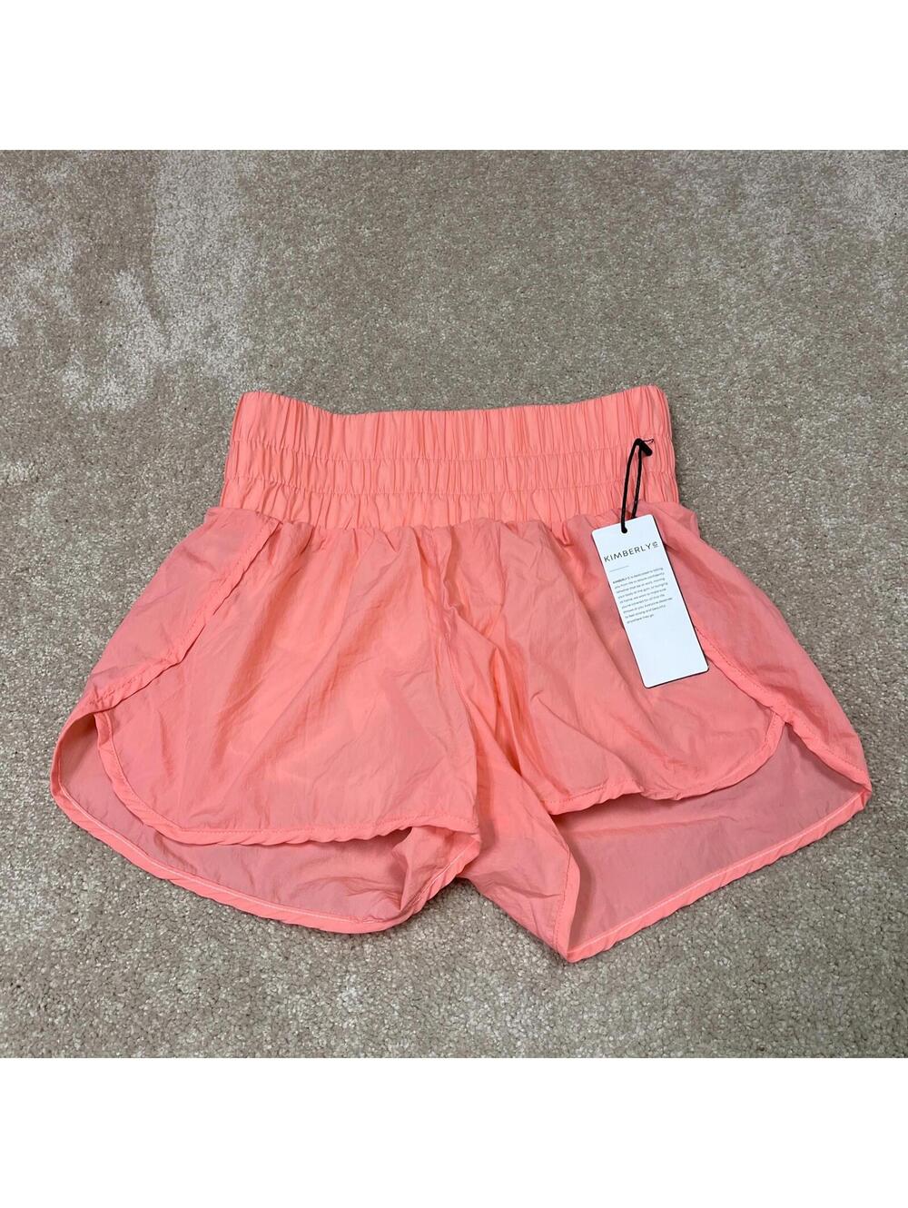 Kimberly Shorts NWT Peach Activewear Women's Size Small Elastic Waist